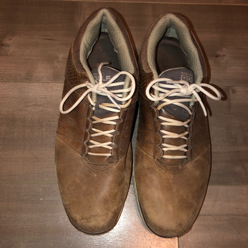 Brown Men’s Skechers Golf Shoes